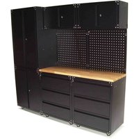 Werkstatt Schranksystem 9-teilig Werkstattwand Werkstattschrank Werkbank Werkzeugwand 57064 von Apex