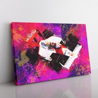 Ayrton Senna in Seinem 1993 Mclaren Mp4/8A - Leinwand Wandkunst 32" X 24" von ApexChicane