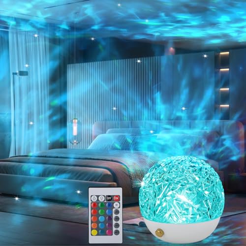 LED Sternenhimmel Projektor, 3D Nordlicht Projektor mit 16 Beleuchtung-Effekten & Fernbedienung Galaxy Projektor, Flamme Sternenhimmel LED Projektor Nachtlicht Erwachsene Kinder für Geschenk Party von Apexxus