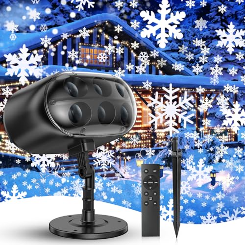 Projektor Weihnachten Aussen - Große Dynamische LED Schneeflocken Projektor mit Fernbedienung Timer, Wasserdicht Weihnachtsbeleuchtung außen für Garten Fenster Wand Hof Party Weihnachtsdeko Projektor Weihnachten Aussen - Große Dynamische LED Schneeflocken Projektor mit Fernbedienung Timer, Wasserdicht Weihnachtsbeleuchtung außen für Garten Fenster Wand Hof Party Weihnachtsdeko von Apexxus