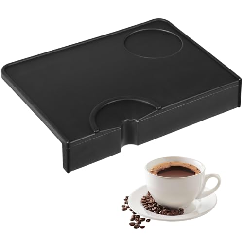 Aphromirel Tampermatte Silikon Kaffee Tampermatte Espresso Tamper mit Kantenschutz Schwarz Siebträger Zubehör Barista Zubehör für Schützt Arbeitsplatte Schwarz von Aphromirel