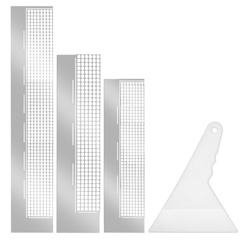 Aphumedc 3 Stück Diamant Lineal Edelstahl Mesh Lineal Diamant Zeichenlineal Diamants Lineals Malerei Blanko Gitter Edelstahl 5d Diamond Mesh Lineals Diy Zeichnung mit 240/360/520 Leeren Gittern von Aphumedc