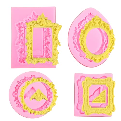 Aphumedc 4pack Silikonform Fotorahmen Uv Resin Mold Bilderrahmen Silikonform Silikonformen Gießformen Silikon Wiederverwendbar Fotorahmen Fondantformen Mini-Vintage-Rahmenformen Aphumedc 4pack Silikonform Fotorahmen Uv Resin Mold Bilderrahmen Silikonform Silikonformen Gießformen Silikon Wiederverwendbar Fotorahmen Fondantformen Mini-Vintage-Rahmenformen von Aphumedc