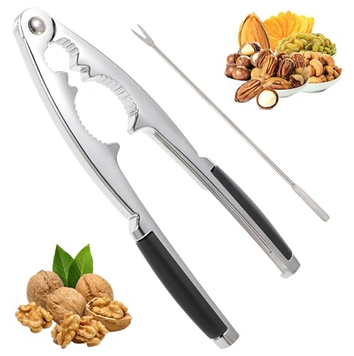 Nussknacker Nussknacker Nussknacker Set Nussknacker Werkzeug Rutschfester Griff Legierung Galvanik Außenschicht Walnussknacker mit einem Pick für Nüsse Haselnuss Mandeln Kastanie Hummer von Aphumedc