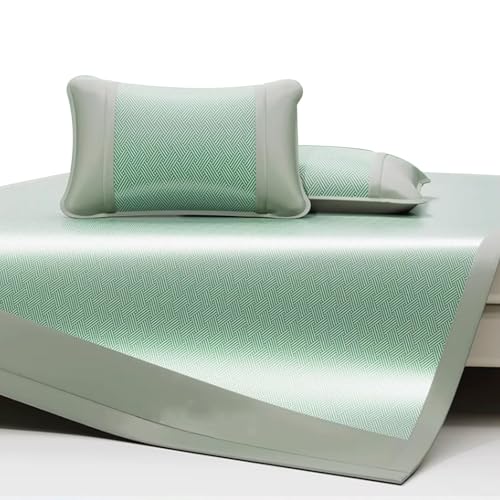 Apk i bc 3-teiliges Kühlkissen-Set aus Eisseide, faltbares und maschinenwaschbares Schlafkissen, geeignet für Schlafsäle und Wohnungen, Anti-Rutsch-Design für Sommer-Kühlkissen(Green,200 * 220cm) Apk i bc 3-teiliges Kühlkissen-Set aus Eisseide, faltbares und maschinenwaschbares Schlafkissen, geeignet für Schlafsäle und Wohnungen, Anti-Rutsch-Design für Sommer-Kühlkissen(Green,200 * 220cm) von Apk i bc