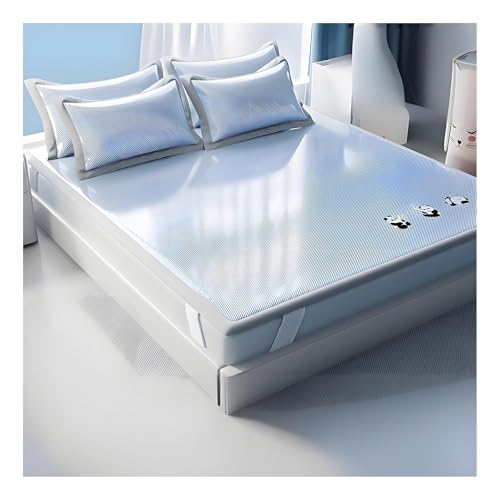 Apk i bc Atmungsaktives Kühlpad, Nicht klebende, hautfreundliche Bettdecke, tragbar, faltbar, kompaktes Design, dreiteiliges Set(Blue,1.8mx2.2m) von Apk i bc