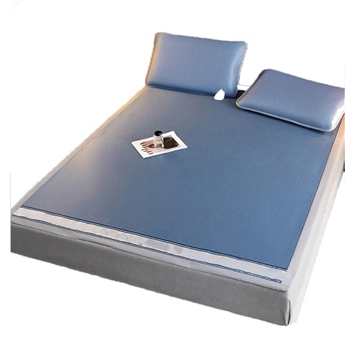 Apk i bc Bambus-Matratzenbezug, Sommer-Eisseide, kühler Bettbezug, A-Klasse, Stoff für Mutter und Baby, schnell kühlend, geeignet für zu Hause(Blue,200cm*220cm/68) von Apk i bc