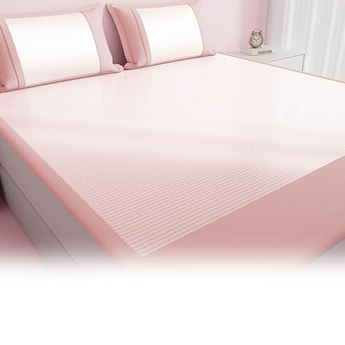 Apk i bc Cooler Matratzenschoner, erfrischend und antihaftbeschichtet, Exquisite Stickereiverzierung, geeignet für Schlafzimmer(pink,1.5 * 2m) von Apk i bc
