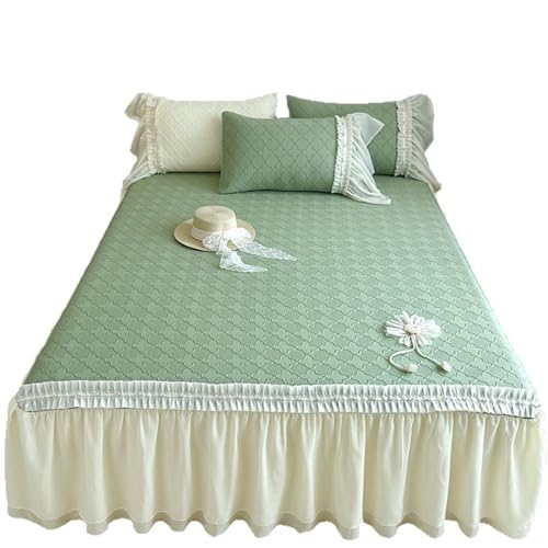 Apk i bc Gekühlte Eisseidenmatratze, Baby-Kalt-Eisseidenmatratze, einfach und frisch, fest und für die Wohnungseinrichtung geeignet(Green,200 * 220 9) von Apk i bc