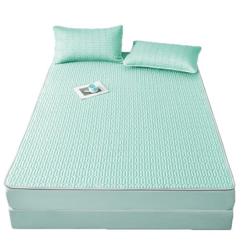 Apk i bc Kühle Matratze, kühles Silikonpolster, Anti-Rutsch-Design, angenehmer Schlaf, geeignet für zu Hause(Green,180 * 200/60) von Apk i bc