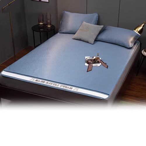 Apk i bc Kühlende Bettdecke aus ultrakalten Fasern, geräuschloses Umdrehen ohne Anhaften auf der Haut, geeignet für alle Jahreszeiten in Schlafsälen und Wohnungen(Blue,1.2 * 1.95m) von Apk i bc