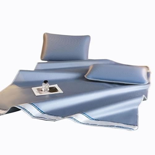 Apk i bc Kühlmatte aus Eisseide im Sommer, kein Waschen erforderlich, Kühlmatte aus klebrigen Fasern für den Einsatz in Studentenwohnheimen(Blue,180 * 220cm) von Apk i bc