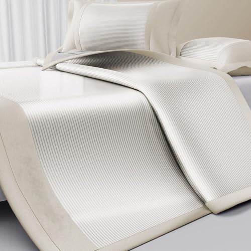 Apk i bc Sommer-Kühlmatte, Coole und stilvolle Rattanmatte, atmungsaktives 3D-Loch, glatt und antihaftbeschichtet, geeignet für zu Hause(Gray,180 * 200cm/69) von Apk i bc