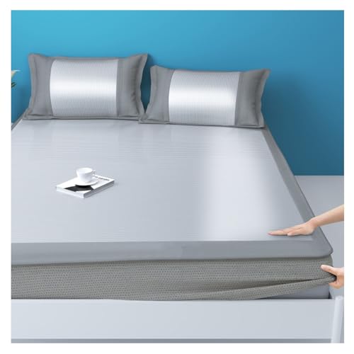 Apk i bc Sommermatratze aus Eisseide, Faltbare Unterlage, geeignet für Bequeme kalte Bettdecken in der Schule und zu Hause, dreiteiliger Anzug(Grey,180cmx200cm) von Apk i bc