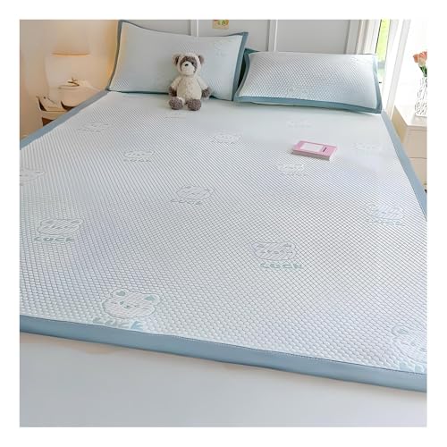 Apk i bc Sommermatratze aus Eisseide, Stoff mit Ultra-Kältetechnologie, faltbares Design, geeignet für Schlafsäle und Familien(Blue,180x200cm) von Apk i bc