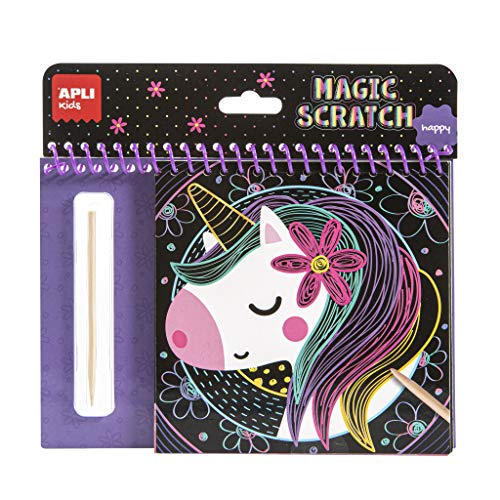 APLI Kids - Happy Kratzblock, 8 Blatt Magic Scracth (17150) von APLI Kids