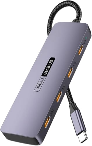 USB C Hub 10 Gbps Hub USB C Splitter mit 4*USB-C 3.2 Ports Hochgeschwindigkeits Multiport Adapter für Phone 15/15 Pro, MacBook, Chromebook, Galaxy S23 usw. von Aplimln