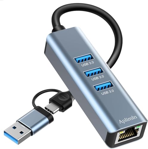 USB C auf Ethernet Adapter, USB 3.0 auf RJ45 1000 Mbps LAN Netzwerkadapter, LAN Ethernet Adapter Kompatibel mit Windows XP, MAC OS, Linux, Vista, usw USB C auf Ethernet Adapter, USB 3.0 auf RJ45 1000 Mbps LAN Netzwerkadapter, LAN Ethernet Adapter Kompatibel mit Windows XP, MAC OS, Linux, Vista, usw von Aplimln