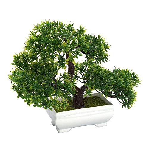 Apofly 1PC Künstliche Bonsai-Baum-Fälschungs-Pflanze Dekoration Grünpflanze Topf Green House Pflanzen für Hausgarten-Dekor-Desktop Display von Apofly