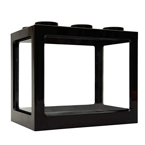 Fisch Schüssel Mini Aquaponic Fish Tank Dekorative stapelbare Acryl Kleine Beta Fisch Behälter für Office Tee Tischdekoration Fisch Schüsseln Schwarz Fisch Schüssel Mini Aquaponic Fish Tank Dekorative stapelbare Acryl Kleine Beta Fisch Behälter für Office Tee Tischdekoration Fisch Schüsseln Schwarz von Zewool