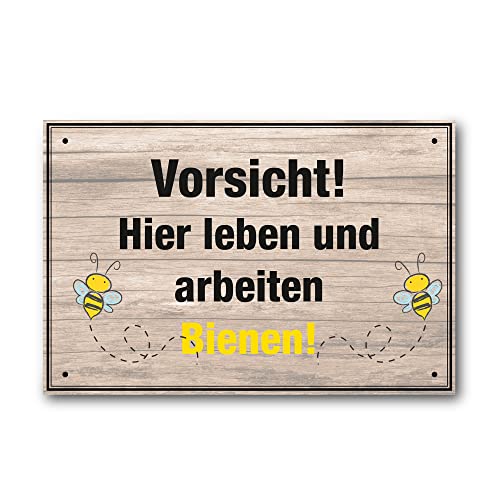 Apoidea – Bienen Schild zur Warnung aus Kunststoff / Imkereibedarf / Bienenzubehör und Imkerzubehör / Bienenzucht Zubehör / Imkerbedarf von Apoidea