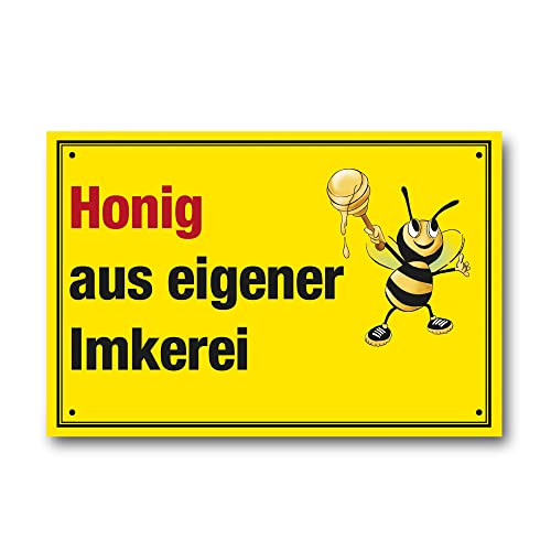 Apoidea – Honig aus eigener Imkerei Schild / Bienen Schild Werbeschild aus Kunststoff / Imkereibedarf / Bienenzubehör und Imkerzubehör / Imkerbedarf von Apoidea