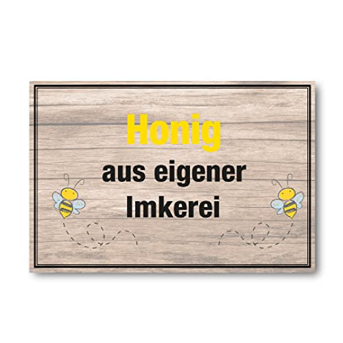 Apoidea – Honig aus eigener Imkerei Schild / Bienen Schild Werbeschild aus Kunststoff / Imkereibedarf / Bienenzubehör und Imkerzubehör / Imkerbedarf von Apoidea