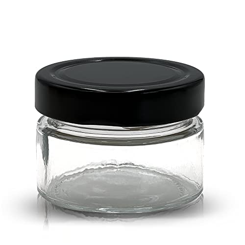 Apoidea – Honiggläser 160g mit DEEP Twistoff Deckel in Schwarz 72 Stück/Honiggläser 160g mit Deckel/Honigglas und Einweckglas Deepglas/Hochwertige Honig Gläser für Ihren eigenen Honig von Apoidea