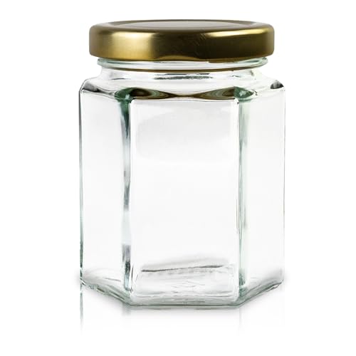 Apoidea – Honiggläser 250g mit Twistoff Deckel 192 Stück/Honiggläser 250g mit Deckel/Honigglas mit Metalldeckel/Hochwertige Honig Gläser für Ihren eigenen Honig/Einmachgläser eckig von Apoidea