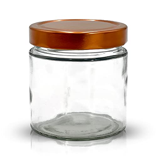 Apoidea – Honiggläser 500g mit DEEP Twistoff Deckel in Kupfer 36 Stück/Honiggläser 500g mit Deckel/Honigglas und Einweckglas Deepglas/Hochwertige Honig Gläser für Ihren eigenen Honig von Apoidea