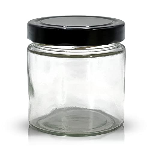 Apoidea – Honiggläser 500g mit DEEP Twistoff Deckel in Schwarz 72 Stück/Honiggläser 500g mit Deckel/Honigglas und Einweckglas Deepglas/Hochwertige Honig Gläser für Ihren eigenen Honig von Apoidea