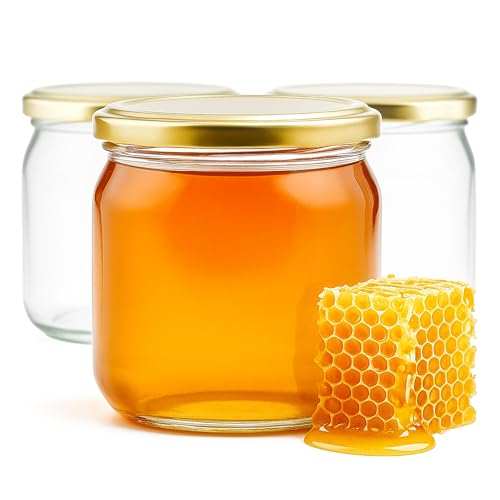 Apoidea – Honiggläser 500ml mit 82er Twistoff Deckel 48 Stück - Rundglas 500g mit Deckel - hochwertiges Honigglas für Ihren eigenen Honig Apoidea – Honiggläser 500ml mit 82er Twistoff Deckel 48 Stück - Rundglas 500g mit Deckel - hochwertiges Honigglas für Ihren eigenen Honig von Apoidea