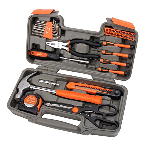 Apollo Tools DT9706-OR Original 39-teiliges allgemeines Haushalts-Werkzeugset in Werkzeugkasten, Aufbewahrungsbox mit wesentlichen Handwerkzeugen für alltägliche Reparaturen zu Hause, orange von Apollo Tools