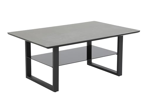 Apollo ARNE Couchtisch, Glascouchtisch, Holzwerkstoff, Keramikoptik, 105x70cm von Apollo