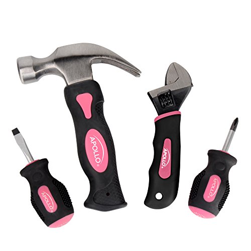 Apollo DT0240P Werkzeugset, Karbonstahl, Rose, 4 pc von Apollo Tools