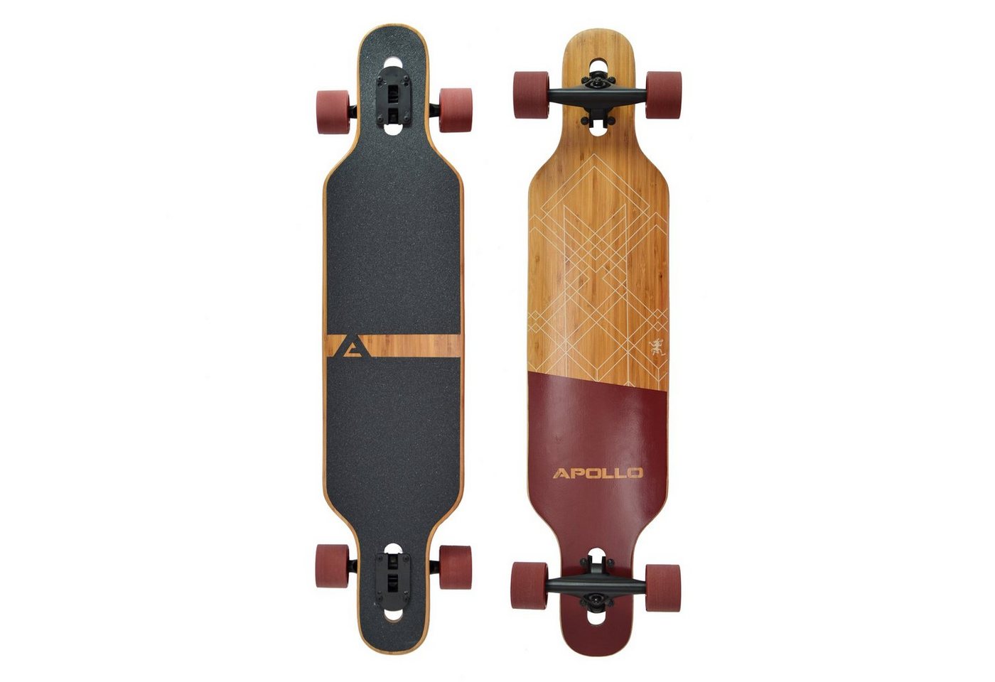 Apollo Longboard Twin Tip DT Longboard 39, aus Holz mehrlagig verleimt für Idealen Flex & Stabilität" von Apollo