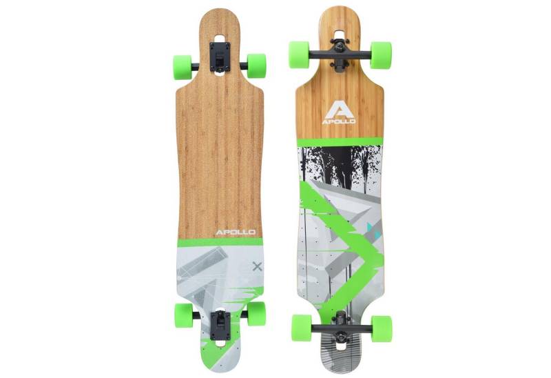 Apollo Longboard Twin Tip DT Longboard 40", aus Holz mehrlagig verleimt für Idealen Flex & Stabilität von Apollo