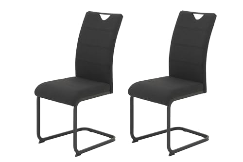 Hela Tische, 2er Set Esszimmerstuhl Mars, Bezug Webstoff, Vierkant Metallgestell Schwarz, ergonomischer Rücken, 120kg belastbar Hela Tische, 2er Set Esszimmerstuhl Mars, Bezug Webstoff, Vierkant Metallgestell Schwarz, ergonomischer Rücken, 120kg belastbar von Hela Tische