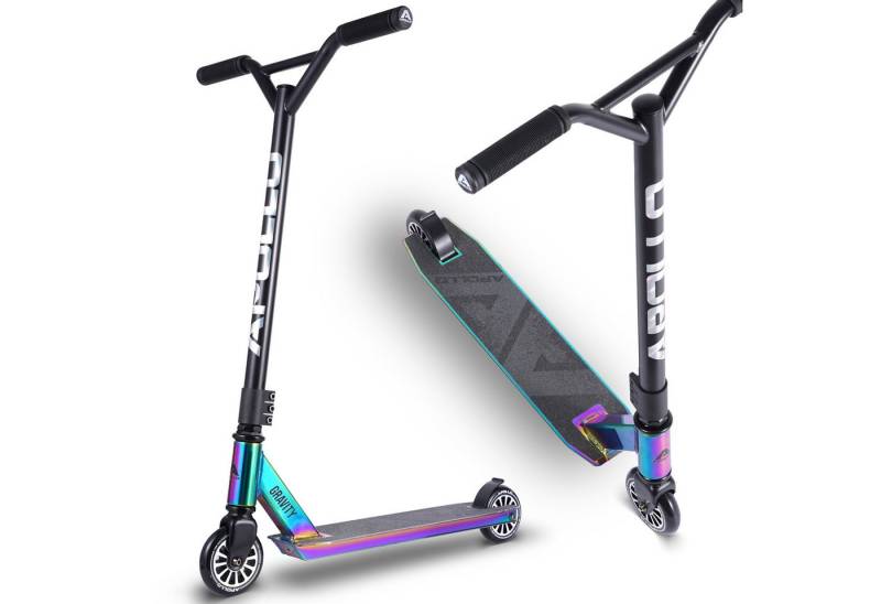 Apollo Stuntscooter Stuntscooter Gravity - Fun-Kickscooter für Kinder und Teenager, Hohe Belastbarkeit (bis 100kg) und einfaches Handling. von Apollo