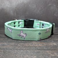 Pouncing Pup Hundehalsband | Kleine Schwarze Kunststoff Verstellbar Stoffkragen Grün Geschenk Für Hundeliebhaber Türkis Kragen Blume von ApolloOfTheStars