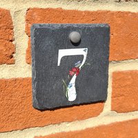 Personalisierte Rustikale Natürliche Tür Nummer Schiefer Schild - Klein 10 X cm von ApolloPrinting