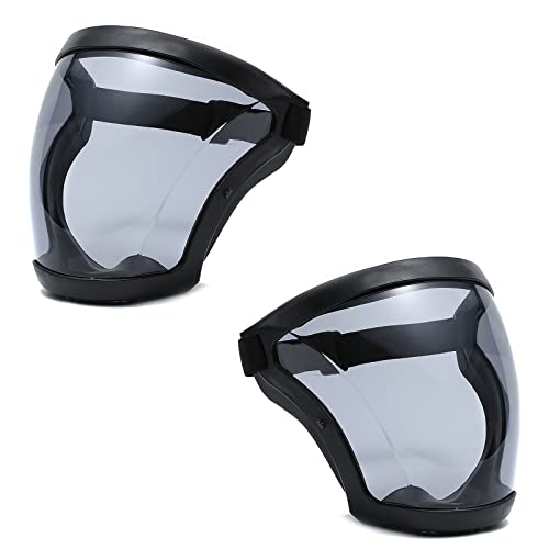 2 Pcs Anti-Fog Protective Full Face Shield-Super HD Reusable Face Protective Cover Adjustable Universal TOKLYUIE von Apomkjoe