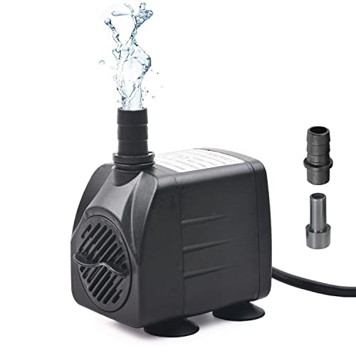 Apore Mini Wasserpumpe Aquarium Pumpe Tauchpumpe Teichpumpe Wasserspielpumpe Submersible Pumpe für Aquarium, Gartenteich Springbrunnen (15W 1000L/H) von Apore