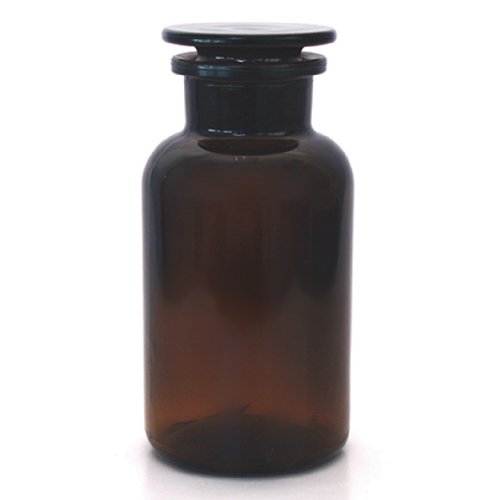 Apothekerflaschen 5 x 500 ml - Braun - inkl. Glasstopfen *Weithalsflasche Apothekerglas Stopfenflasche Laborflasche Laborglas Rundschulterflasche* von Apothekerflaschen