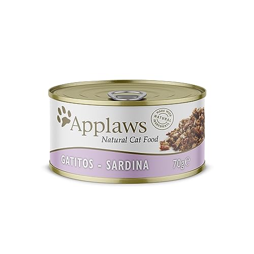 Applaws Natural Kitten Food Wet Sardinen mit Reis (24 x 70g Dosen) von Applaws