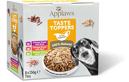 Applaws Premium Natürlich Nassfutter für Hunde, Getreidefreies Huhn und Fleischauswahl in Sauce 8 x 156g Dose Applaws Premium Natürlich Nassfutter für Hunde, Getreidefreies Huhn und Fleischauswahl in Sauce 8 x 156g Dose von Applaws