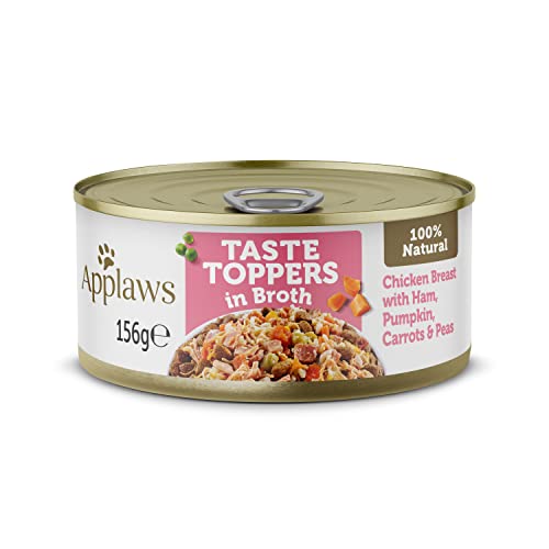 Applaws Wet Dog Food, Chicken with Ham, Vegetables and Rice 156g Tin (12 x 156g) von Applaws