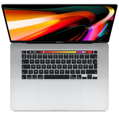 2019 Apple MacBook Pro mit 2.6GHz Intel Core i7 (16-zoll, 16GB RAM, 512GB SSD Kapazität) (AZERTY French) Silber (Generalüberholt) von Apple