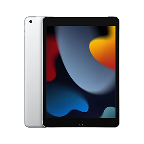 2021 Apple iPad (10,2-Inch, Wi-Fi + Cellular, 64GB) Silber (Generalüberholt) von Apple