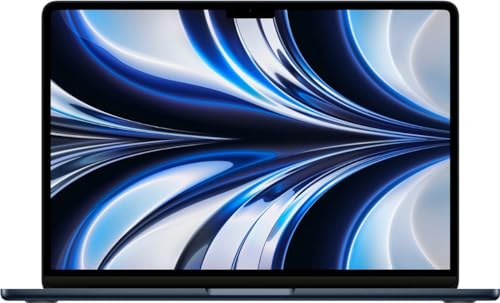 2022 Apple MacBook Air mit Apple M2 Chip (13 Zoll, 8GB RAM, 256GB SSD) (QWERTY US Englisch) Mitternacht (Generalüberholt) von Apple